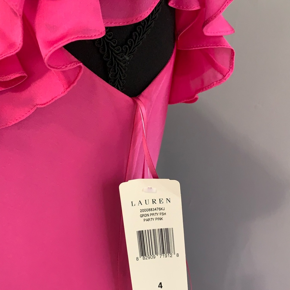 NWT Elegant Pink Ruffle Dress - Picture 5 of 15